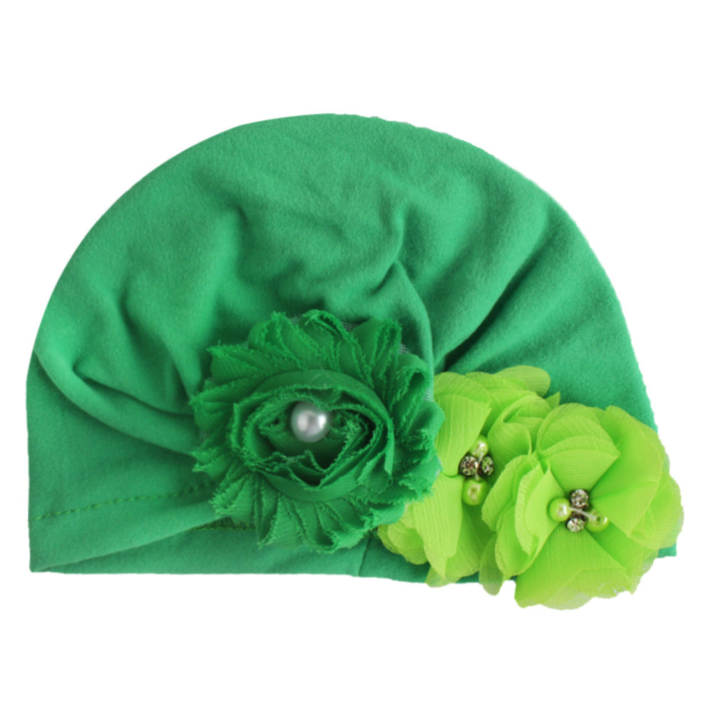 Babymütze mit Sonnenblumen