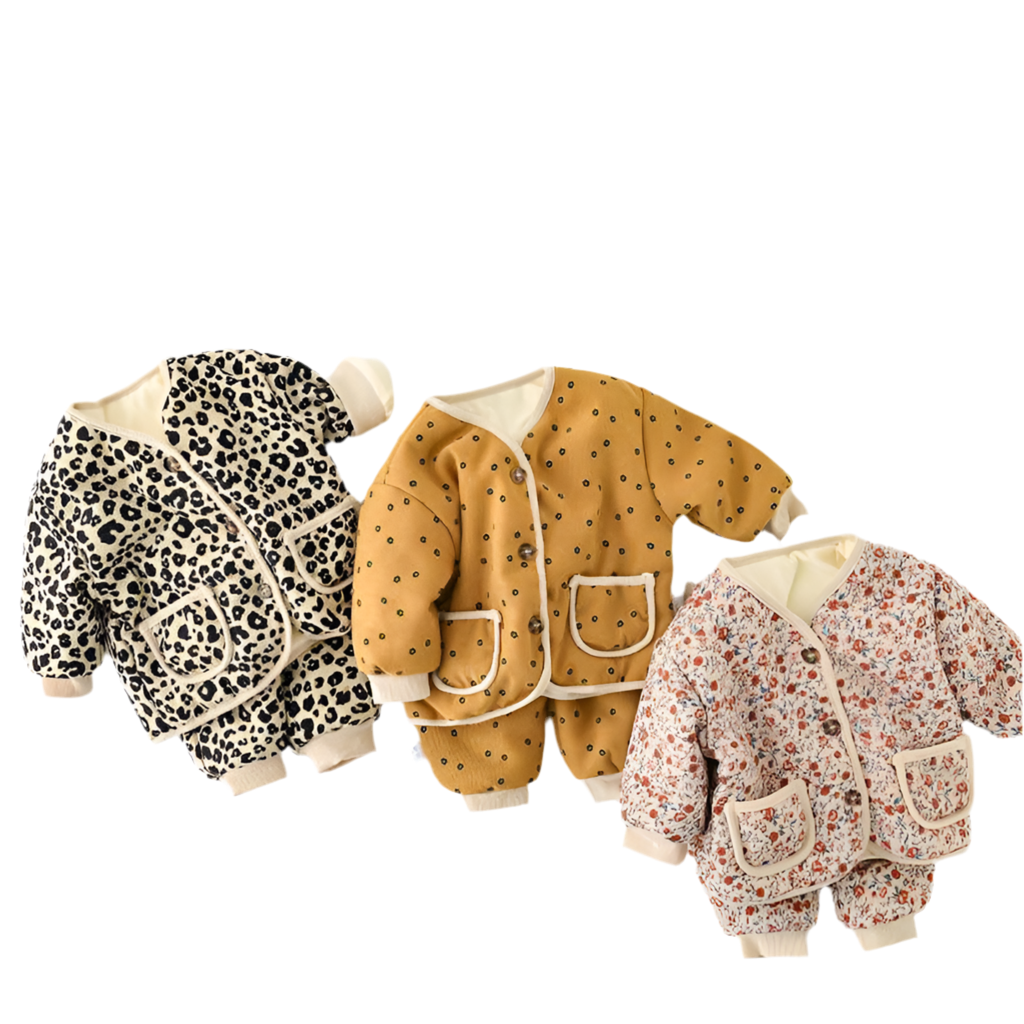 Fleece Verdicktes Winter-Baby-Kleidungsset