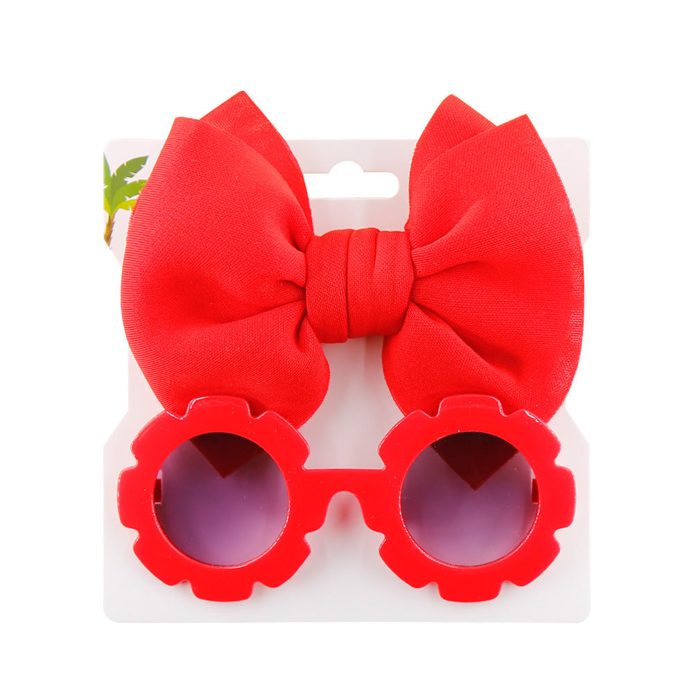 Sonnenbrille, Schleife, Haarband, zweiteiliges Set