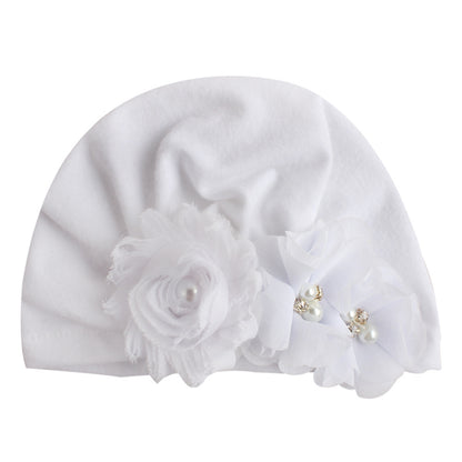 Babymütze mit Sonnenblumen