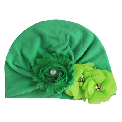 Babymütze mit Sonnenblumen