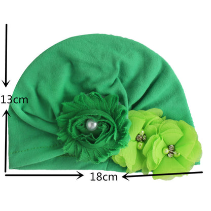 Babymütze mit Sonnenblumen