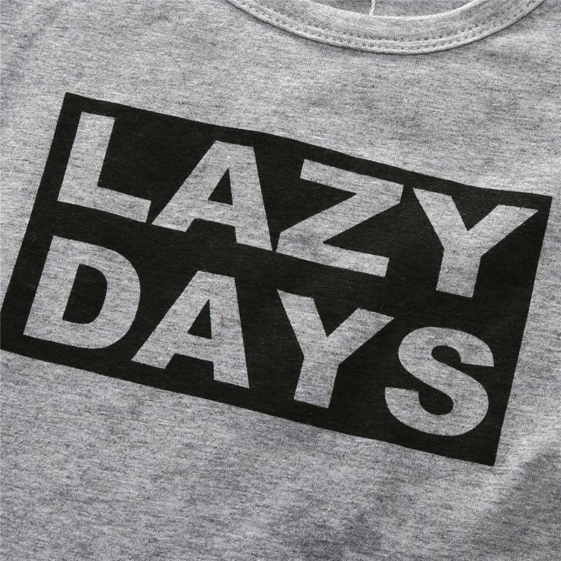 Babykleidung Langarm T-Shirt Buchstabendruck Gestreifter Anzug